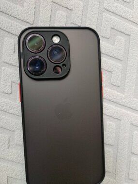 Charcoal Frosted Red Buttons Case